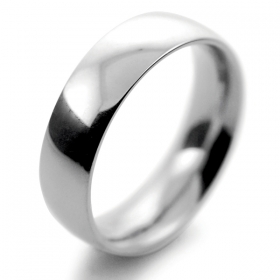 Court Traditional Heavy - 6mm Platinum Wedding Ring 